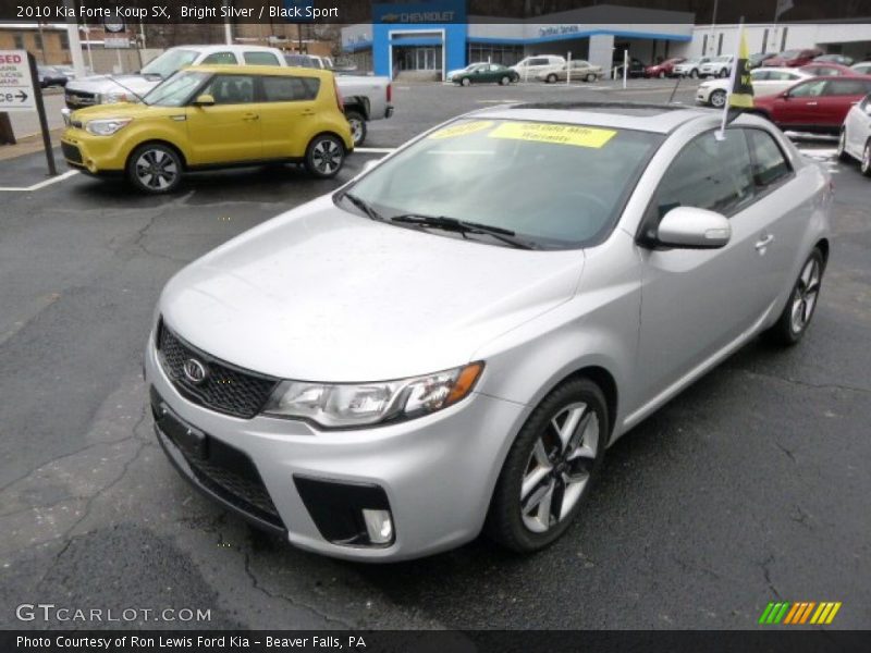Bright Silver / Black Sport 2010 Kia Forte Koup SX