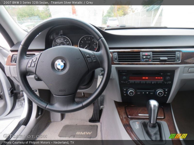 Titanium Silver Metallic / Grey 2007 BMW 3 Series 328i Sedan