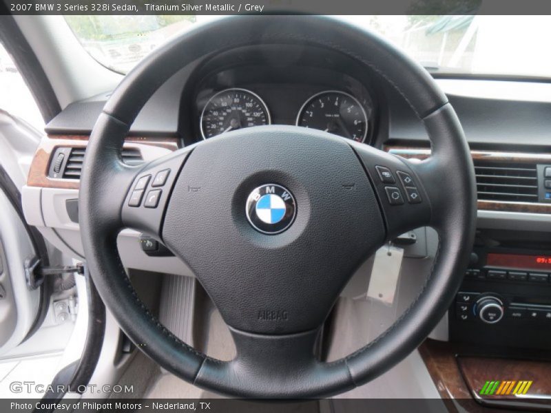 Titanium Silver Metallic / Grey 2007 BMW 3 Series 328i Sedan