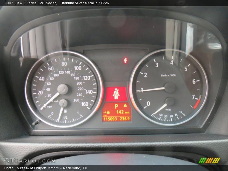 Titanium Silver Metallic / Grey 2007 BMW 3 Series 328i Sedan