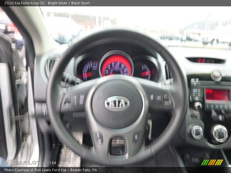 Bright Silver / Black Sport 2010 Kia Forte Koup SX