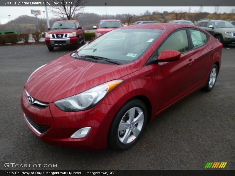 Red / Beige 2013 Hyundai Elantra GLS