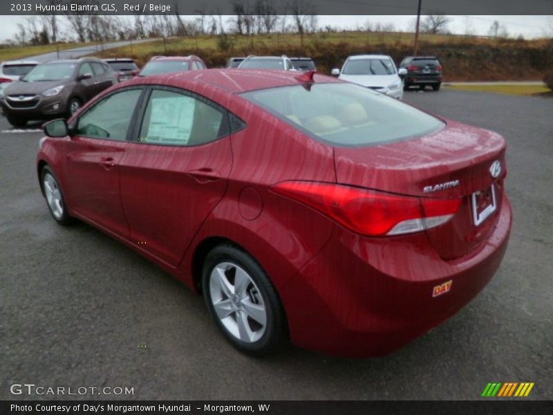 Red / Beige 2013 Hyundai Elantra GLS