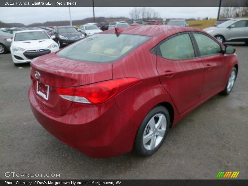 Red / Beige 2013 Hyundai Elantra GLS