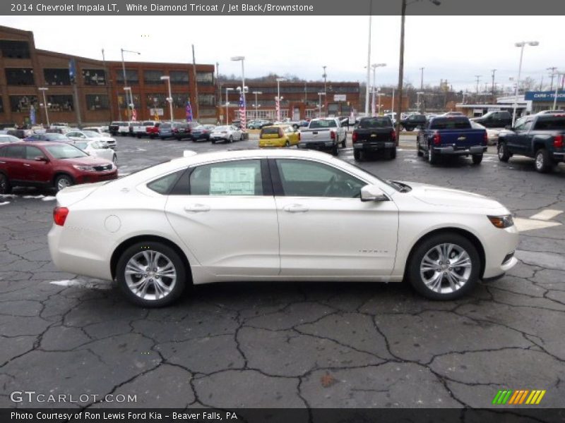 White Diamond Tricoat / Jet Black/Brownstone 2014 Chevrolet Impala LT