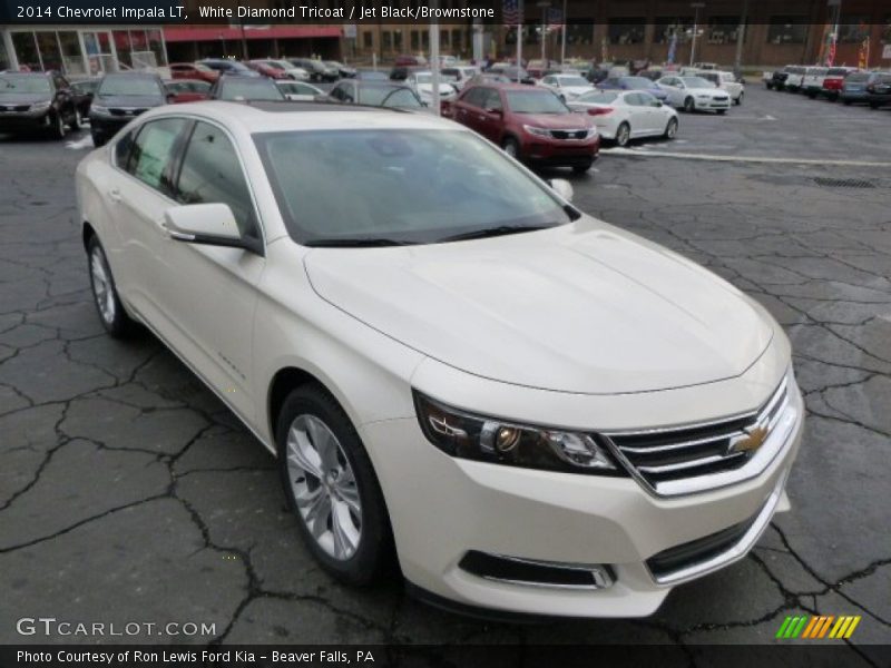 White Diamond Tricoat / Jet Black/Brownstone 2014 Chevrolet Impala LT