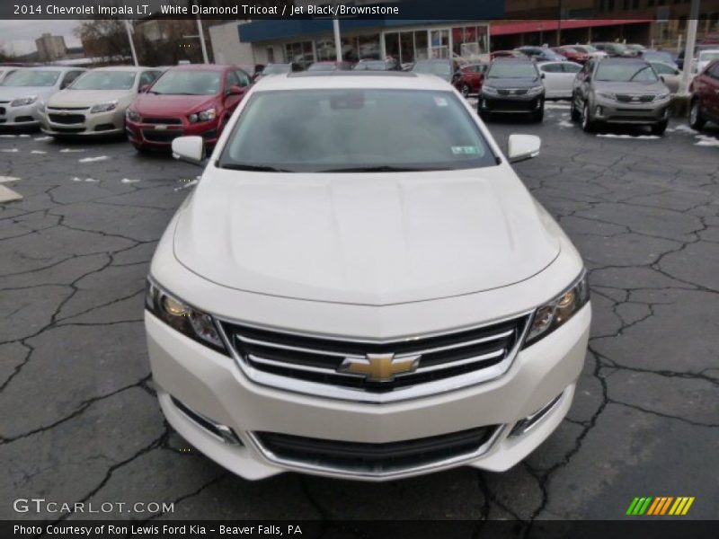 White Diamond Tricoat / Jet Black/Brownstone 2014 Chevrolet Impala LT