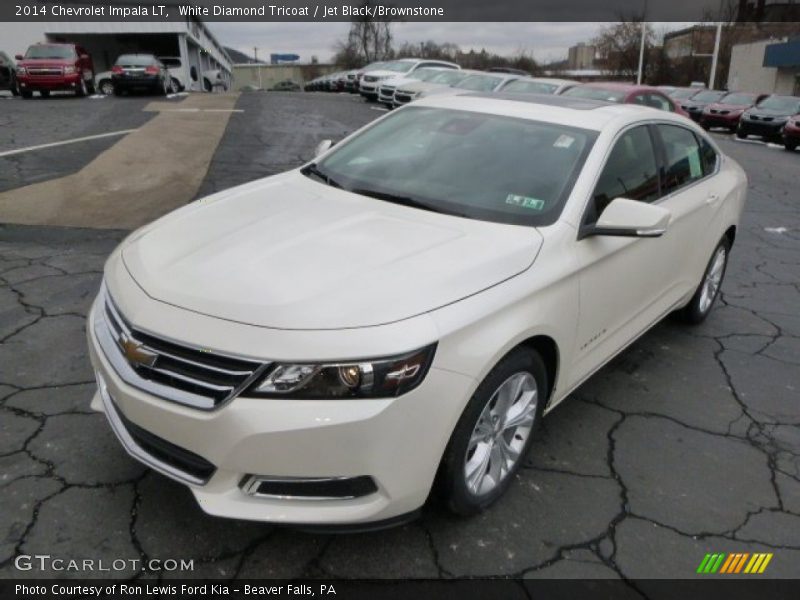 White Diamond Tricoat / Jet Black/Brownstone 2014 Chevrolet Impala LT