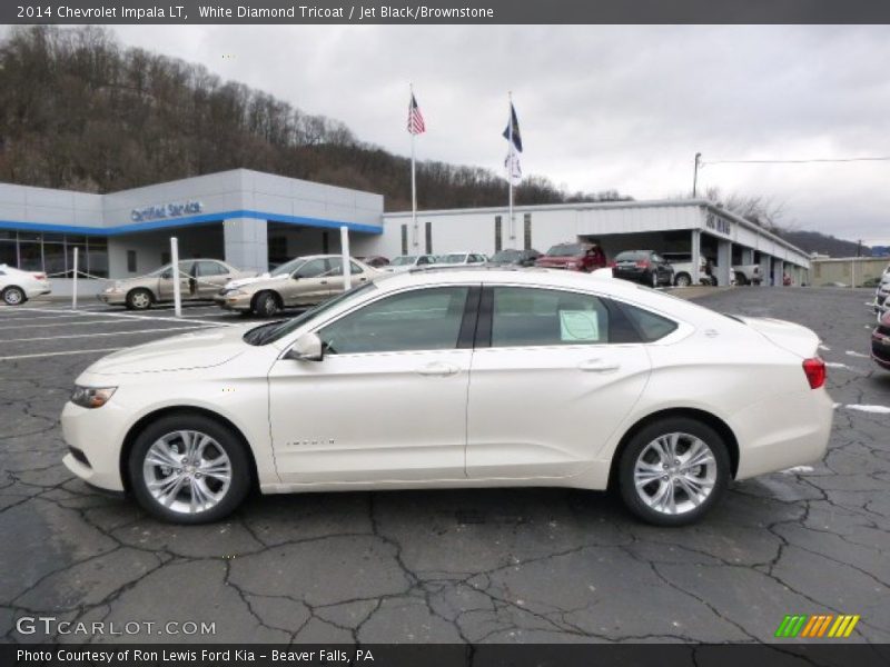 White Diamond Tricoat / Jet Black/Brownstone 2014 Chevrolet Impala LT