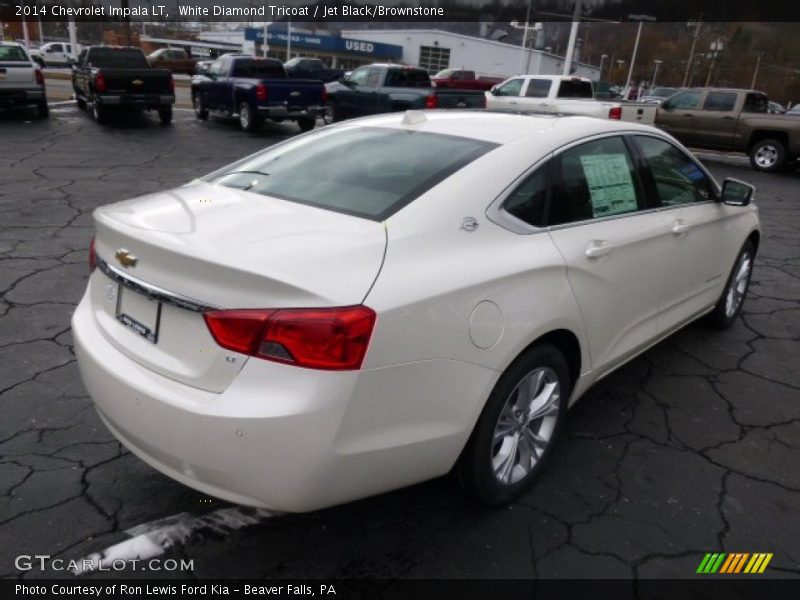 White Diamond Tricoat / Jet Black/Brownstone 2014 Chevrolet Impala LT