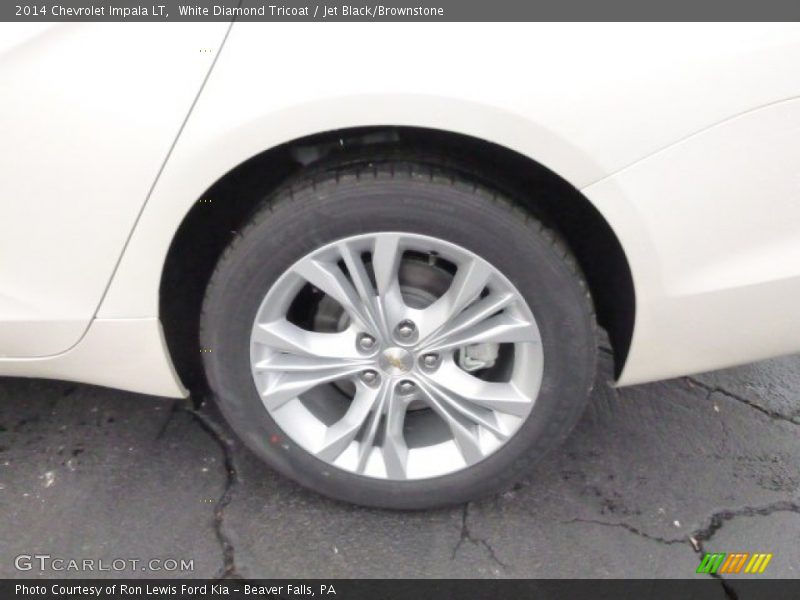 White Diamond Tricoat / Jet Black/Brownstone 2014 Chevrolet Impala LT