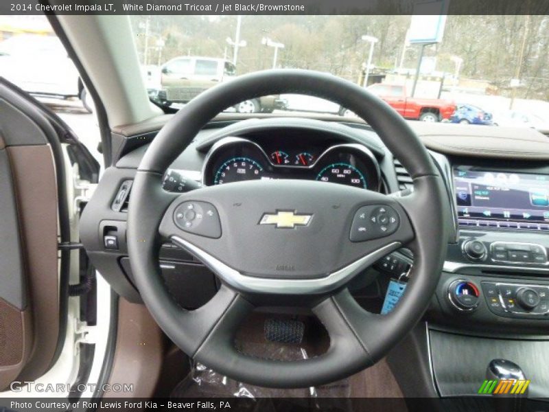 White Diamond Tricoat / Jet Black/Brownstone 2014 Chevrolet Impala LT