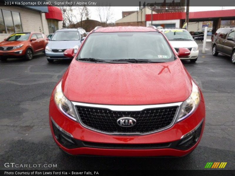 Signal Red / Alpine Gray 2014 Kia Sportage EX AWD