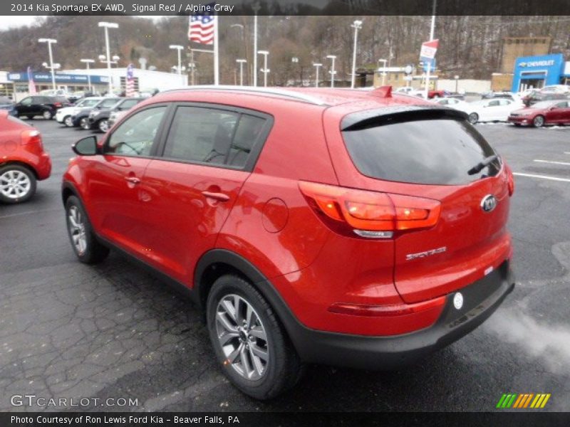 Signal Red / Alpine Gray 2014 Kia Sportage EX AWD