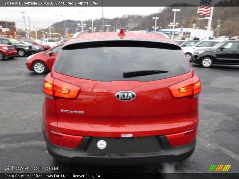 Signal Red / Alpine Gray 2014 Kia Sportage EX AWD