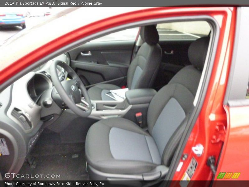 Front Seat of 2014 Sportage EX AWD