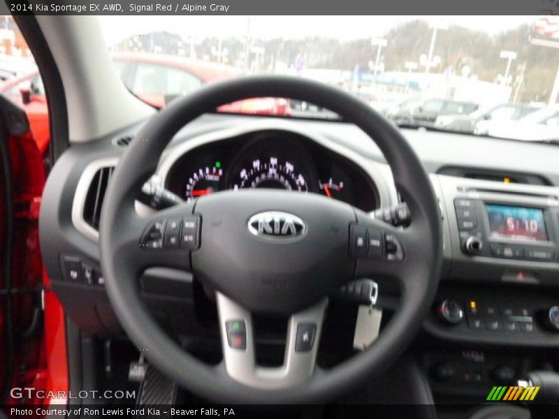 Signal Red / Alpine Gray 2014 Kia Sportage EX AWD