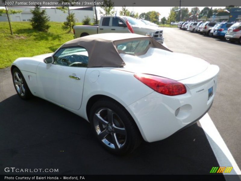 Pure White / Steel/Sand 2007 Pontiac Solstice Roadster