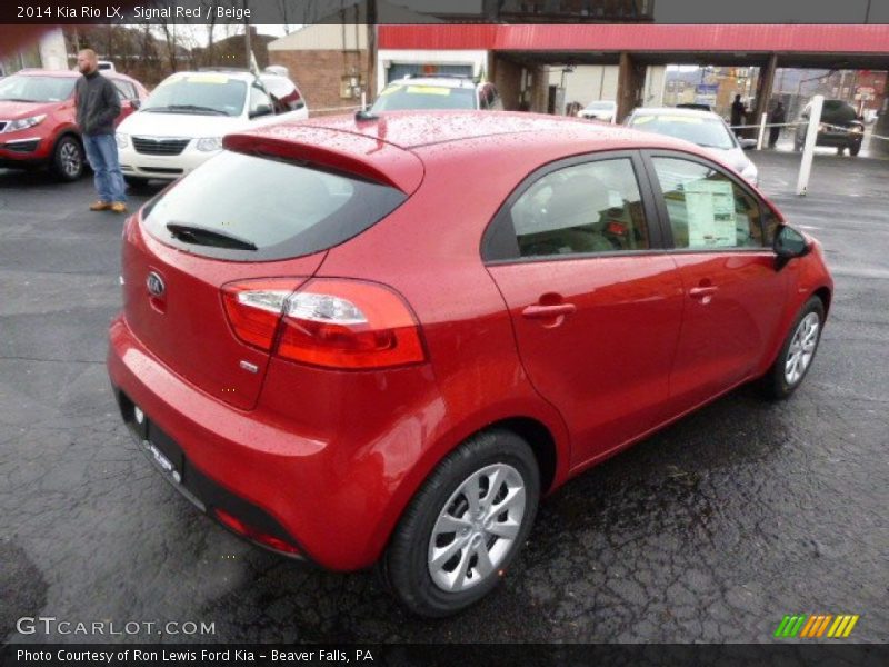Signal Red / Beige 2014 Kia Rio LX
