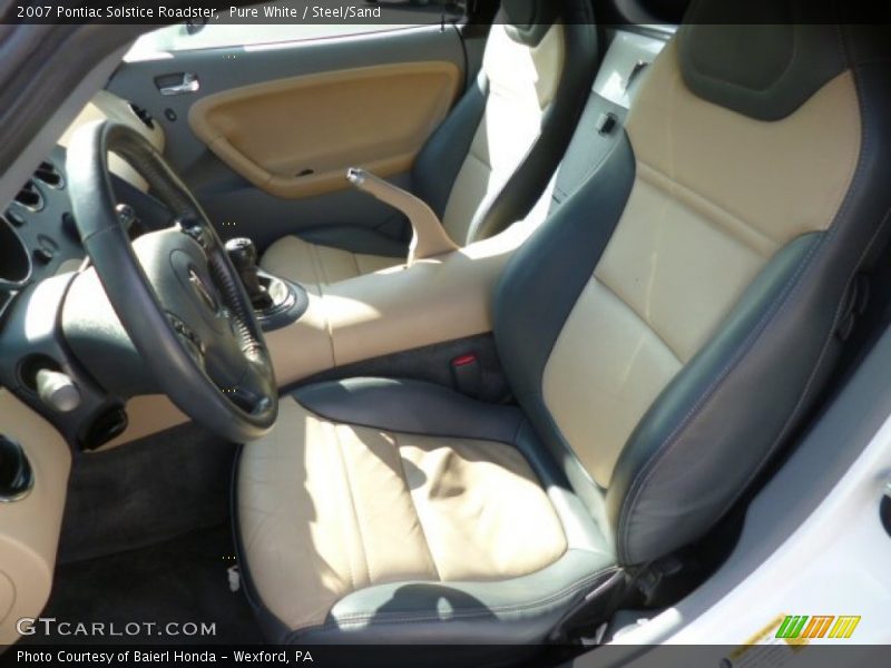 Pure White / Steel/Sand 2007 Pontiac Solstice Roadster