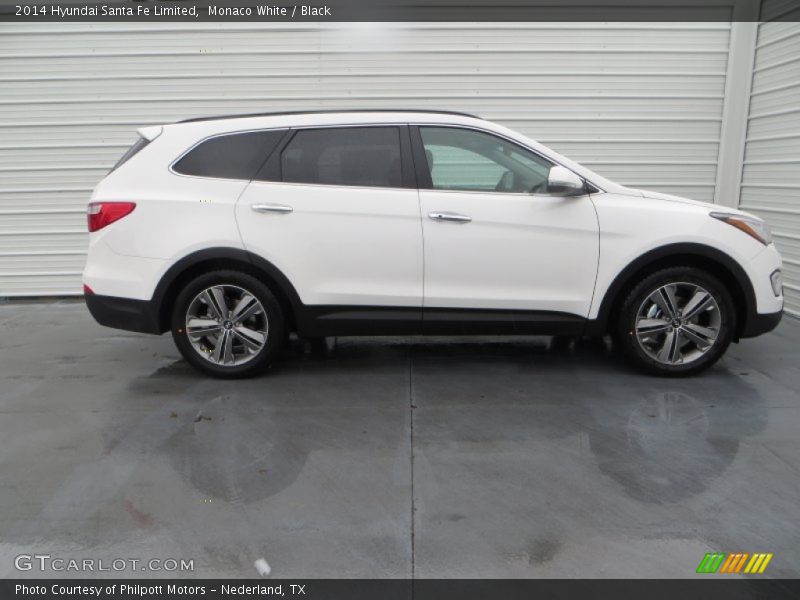 Monaco White / Black 2014 Hyundai Santa Fe Limited