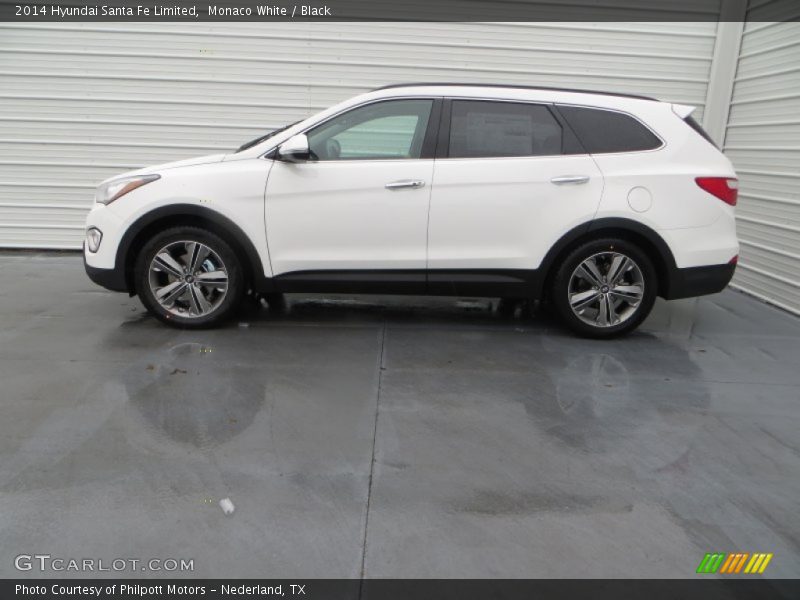 Monaco White / Black 2014 Hyundai Santa Fe Limited