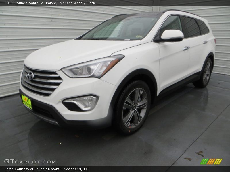 Monaco White / Black 2014 Hyundai Santa Fe Limited
