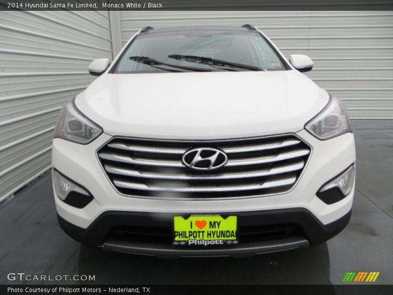 Monaco White / Black 2014 Hyundai Santa Fe Limited