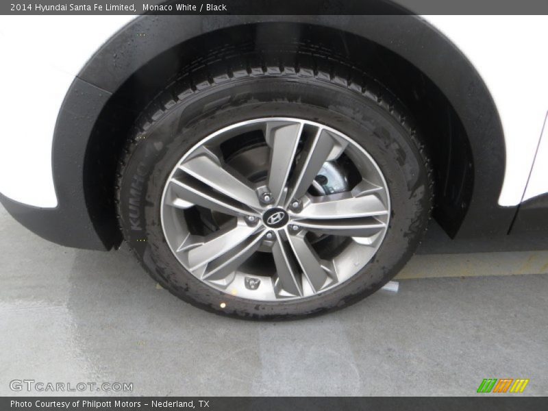 Monaco White / Black 2014 Hyundai Santa Fe Limited