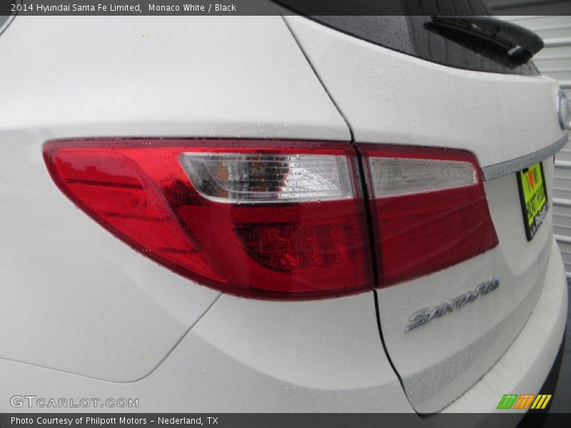 Monaco White / Black 2014 Hyundai Santa Fe Limited