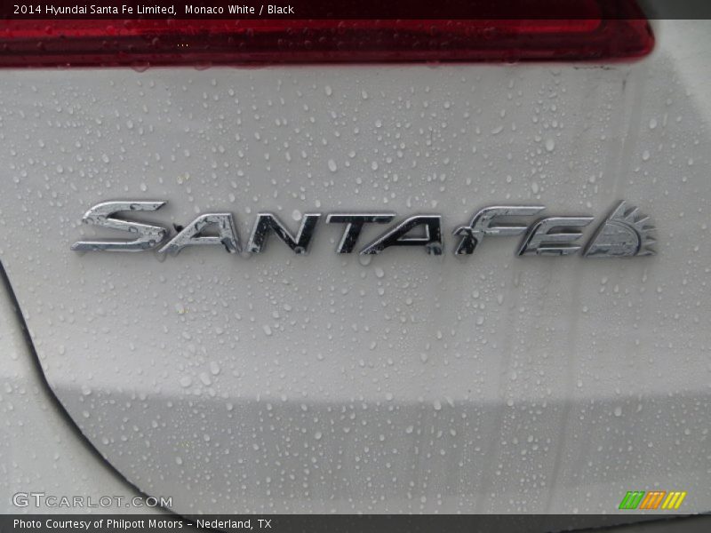 Monaco White / Black 2014 Hyundai Santa Fe Limited
