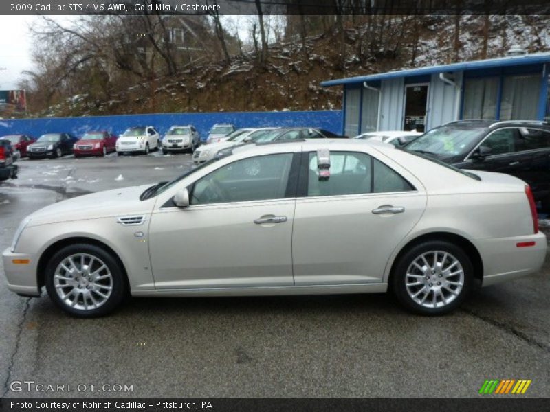 Gold Mist / Cashmere 2009 Cadillac STS 4 V6 AWD