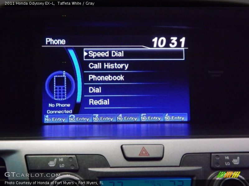 Taffeta White / Gray 2011 Honda Odyssey EX-L