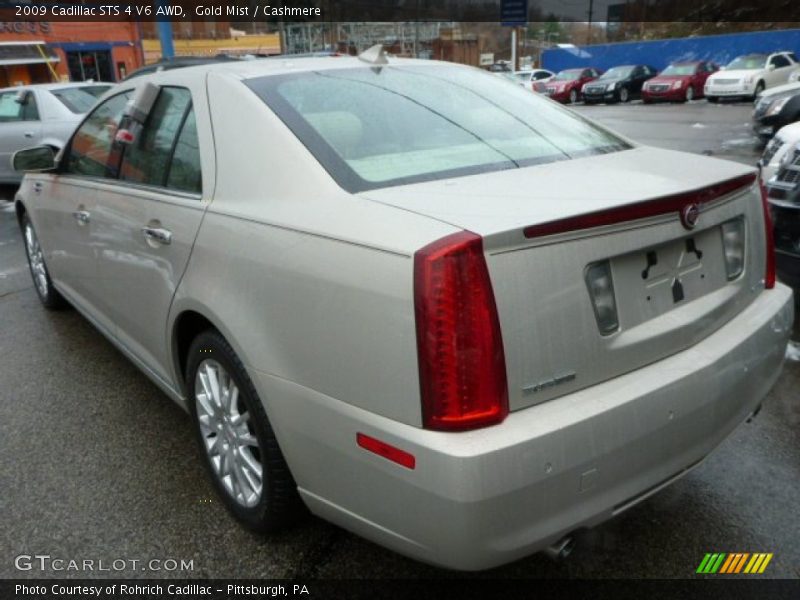 Gold Mist / Cashmere 2009 Cadillac STS 4 V6 AWD