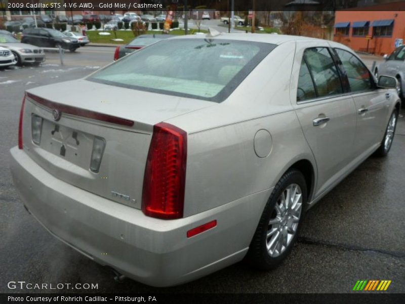 Gold Mist / Cashmere 2009 Cadillac STS 4 V6 AWD