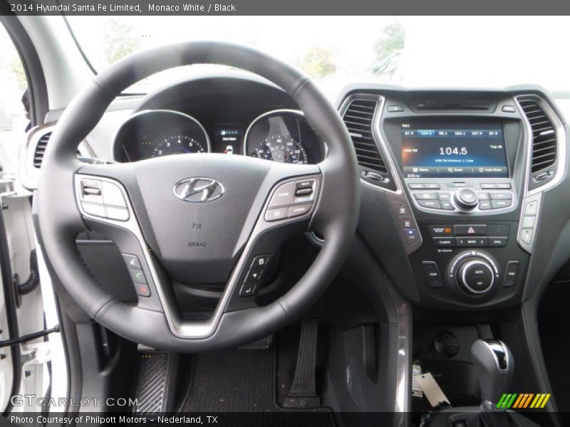 Monaco White / Black 2014 Hyundai Santa Fe Limited