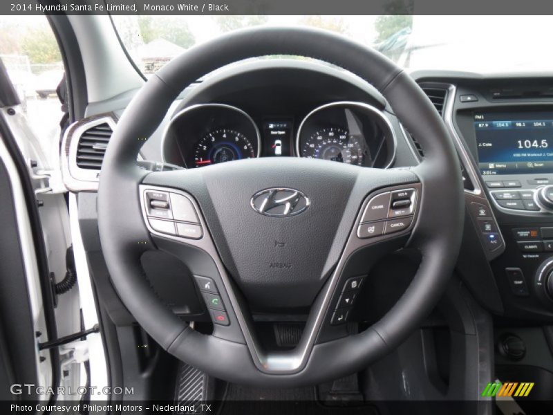 Monaco White / Black 2014 Hyundai Santa Fe Limited