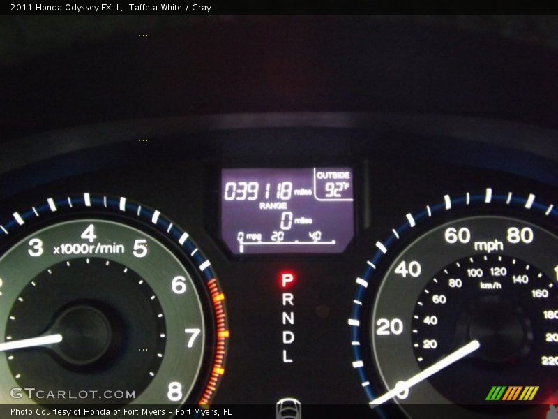 Taffeta White / Gray 2011 Honda Odyssey EX-L