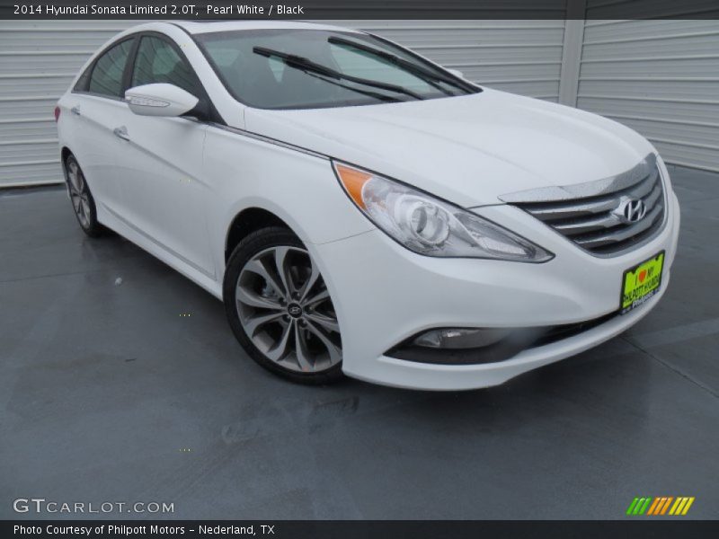Pearl White / Black 2014 Hyundai Sonata Limited 2.0T