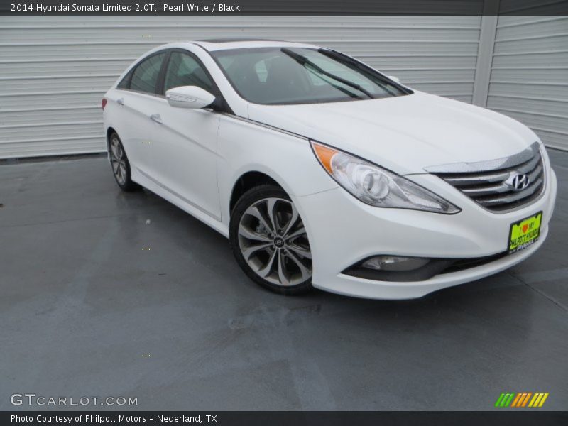 Pearl White / Black 2014 Hyundai Sonata Limited 2.0T
