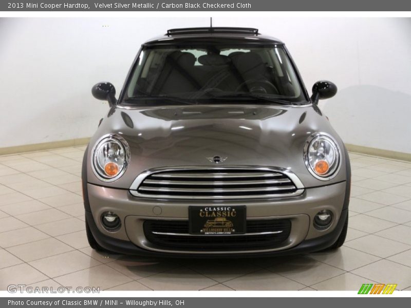 Velvet Silver Metallic / Carbon Black Checkered Cloth 2013 Mini Cooper Hardtop