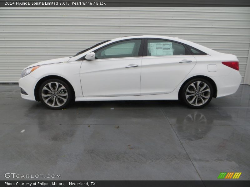 Pearl White / Black 2014 Hyundai Sonata Limited 2.0T