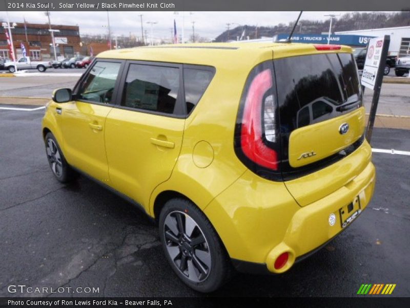 Solar Yellow / Black Pinwheel Knit Cloth 2014 Kia Soul !