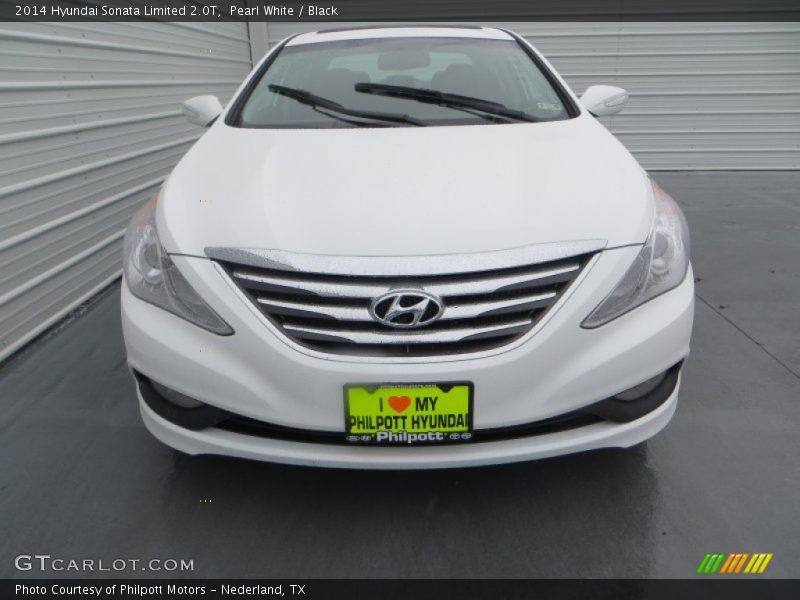 Pearl White / Black 2014 Hyundai Sonata Limited 2.0T