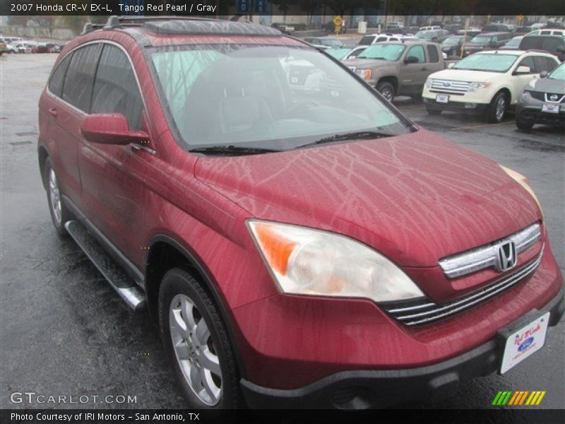 Tango Red Pearl / Gray 2007 Honda CR-V EX-L