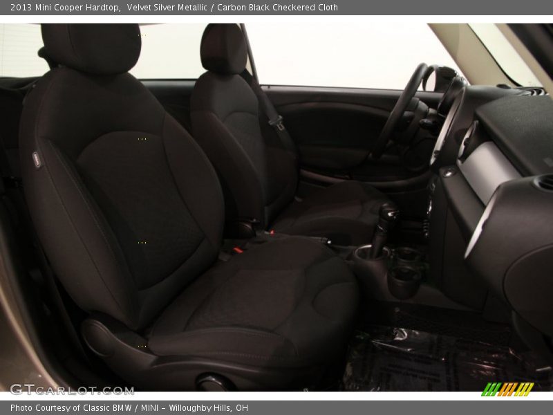 Velvet Silver Metallic / Carbon Black Checkered Cloth 2013 Mini Cooper Hardtop