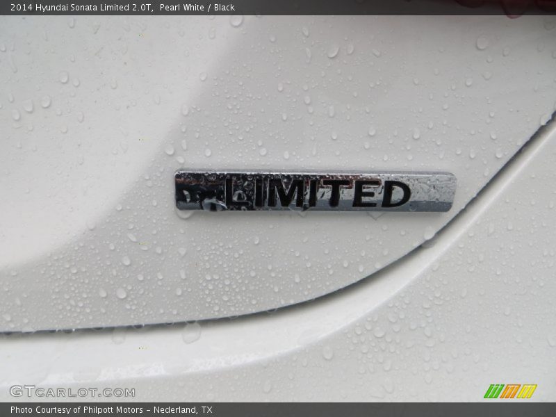 Pearl White / Black 2014 Hyundai Sonata Limited 2.0T
