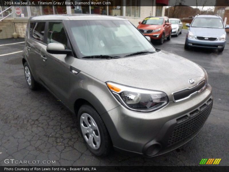 Titanium Gray / Black Diamond Woven Cloth 2014 Kia Soul 1.6
