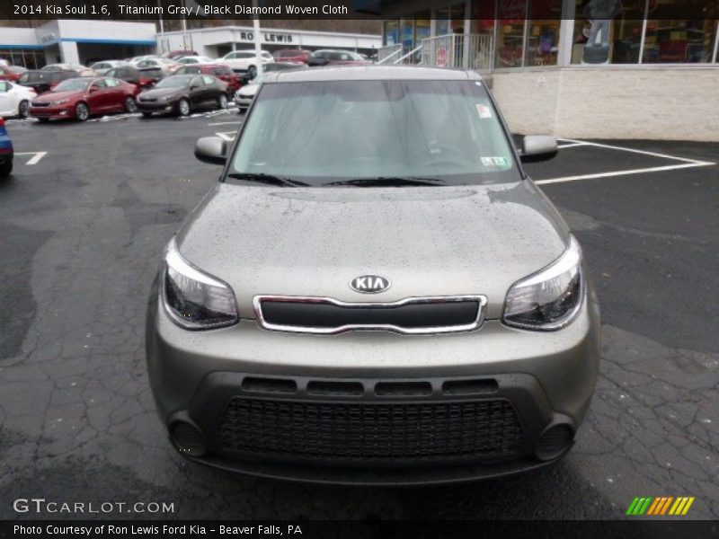 Titanium Gray / Black Diamond Woven Cloth 2014 Kia Soul 1.6