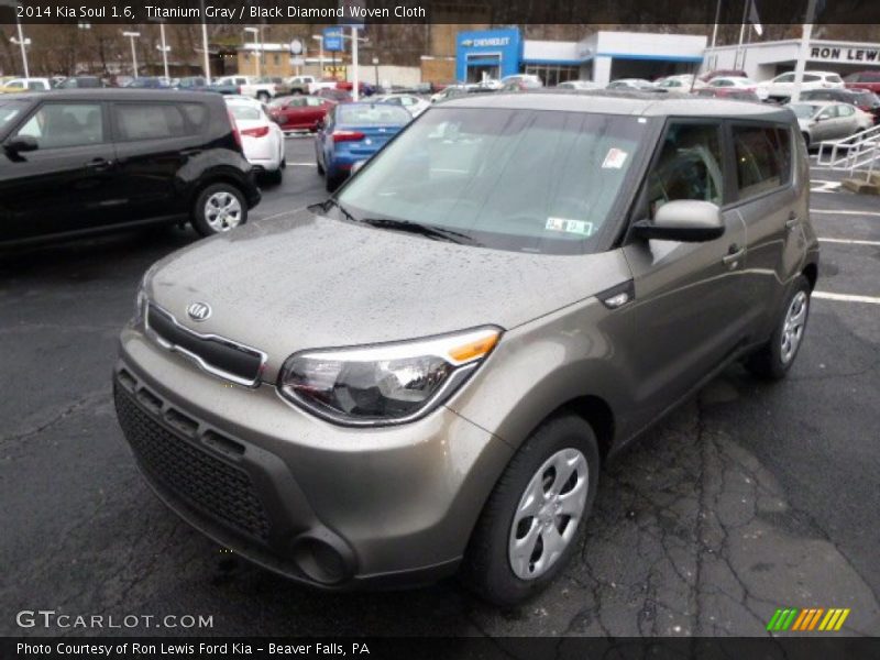 Titanium Gray / Black Diamond Woven Cloth 2014 Kia Soul 1.6